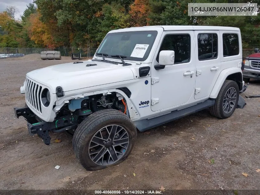 2022 Jeep Wrangler 4Xe Unlimited High Altitude 4X4 VIN: 1C4JJXP66NW126047 Lot: 40560856