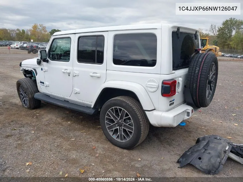 2022 Jeep Wrangler 4Xe Unlimited High Altitude 4X4 VIN: 1C4JJXP66NW126047 Lot: 40560856