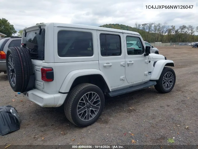 2022 Jeep Wrangler 4Xe Unlimited High Altitude 4X4 VIN: 1C4JJXP66NW126047 Lot: 40560856