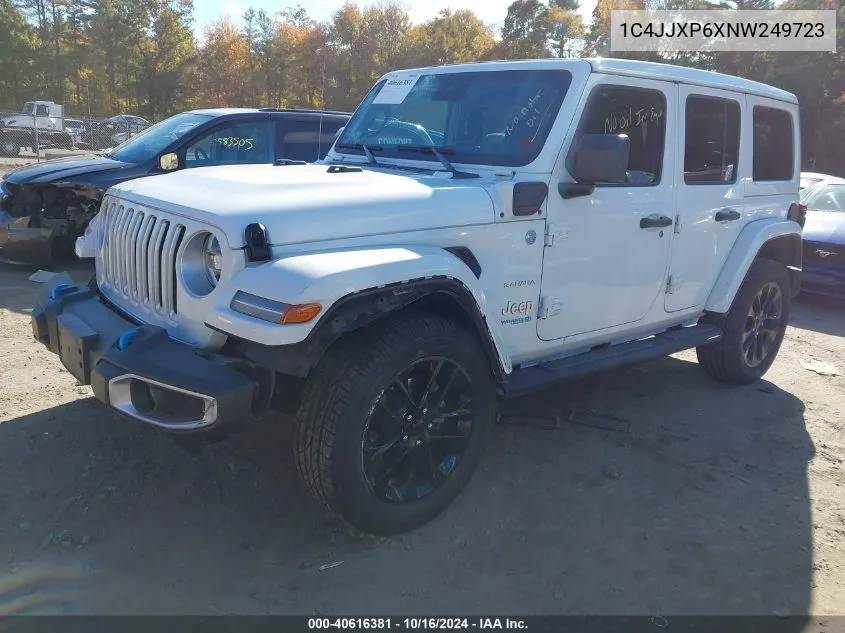 2022 Jeep Wrangler 4Xe Unlimited Sahara 4X4 VIN: 1C4JJXP6XNW249723 Lot: 40616381