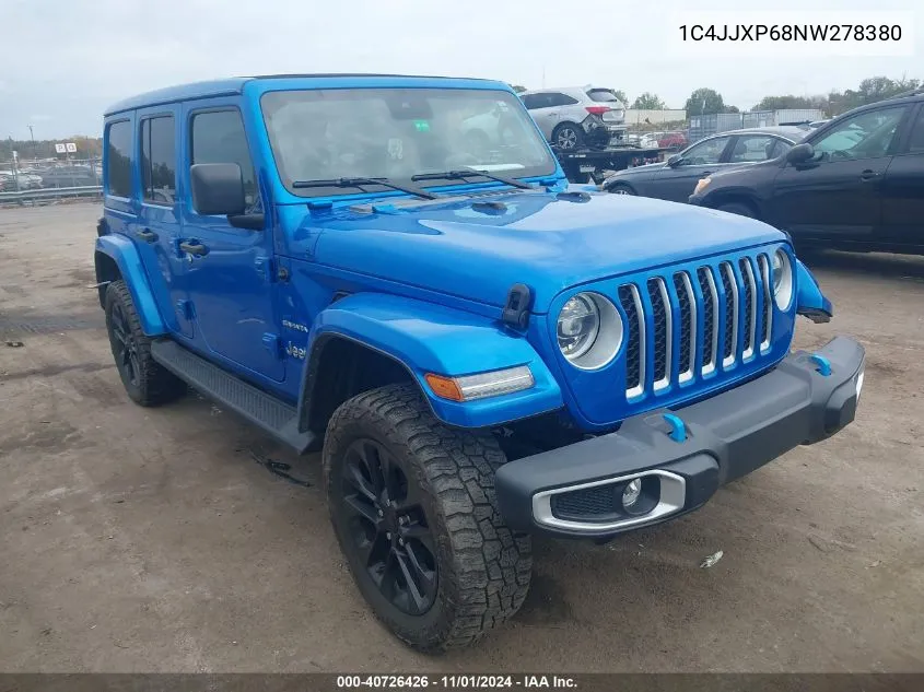 2022 Jeep Wrangler 4Xe Unlimited Sahara 4X4 VIN: 1C4JJXP68NW278380 Lot: 40726426