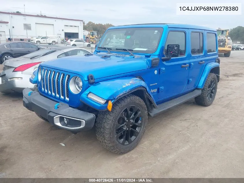 2022 Jeep Wrangler 4Xe Unlimited Sahara 4X4 VIN: 1C4JJXP68NW278380 Lot: 40726426