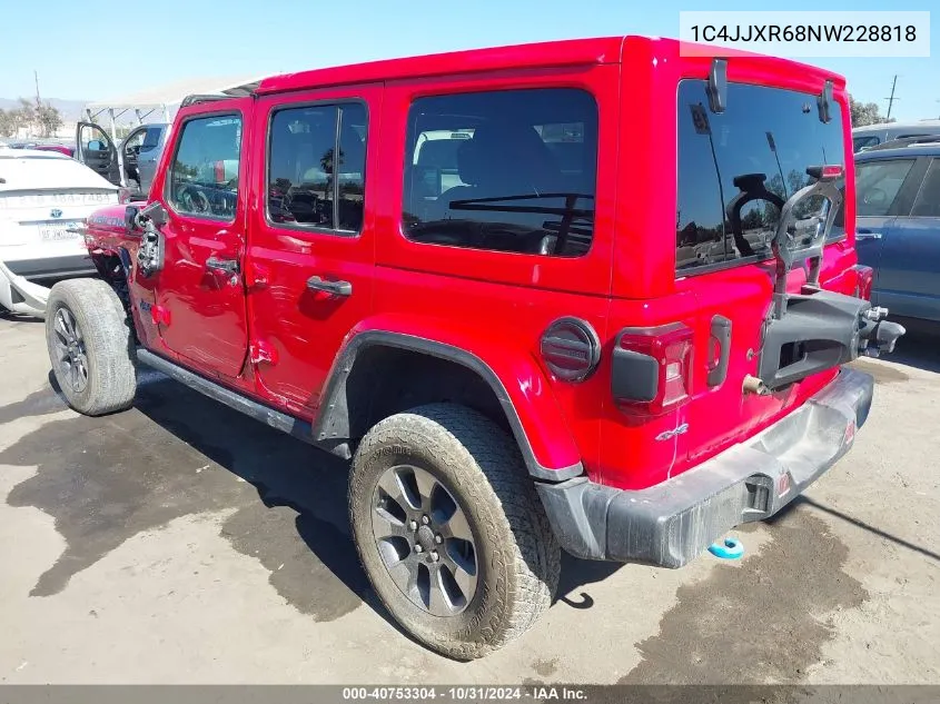 2022 Jeep Wrangler 4Xe Unlimited Rubicon 4X4 VIN: 1C4JJXR68NW228818 Lot: 40753304