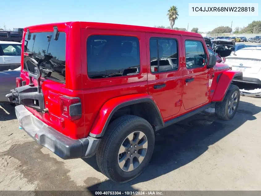 2022 Jeep Wrangler 4Xe Unlimited Rubicon 4X4 VIN: 1C4JJXR68NW228818 Lot: 40753304