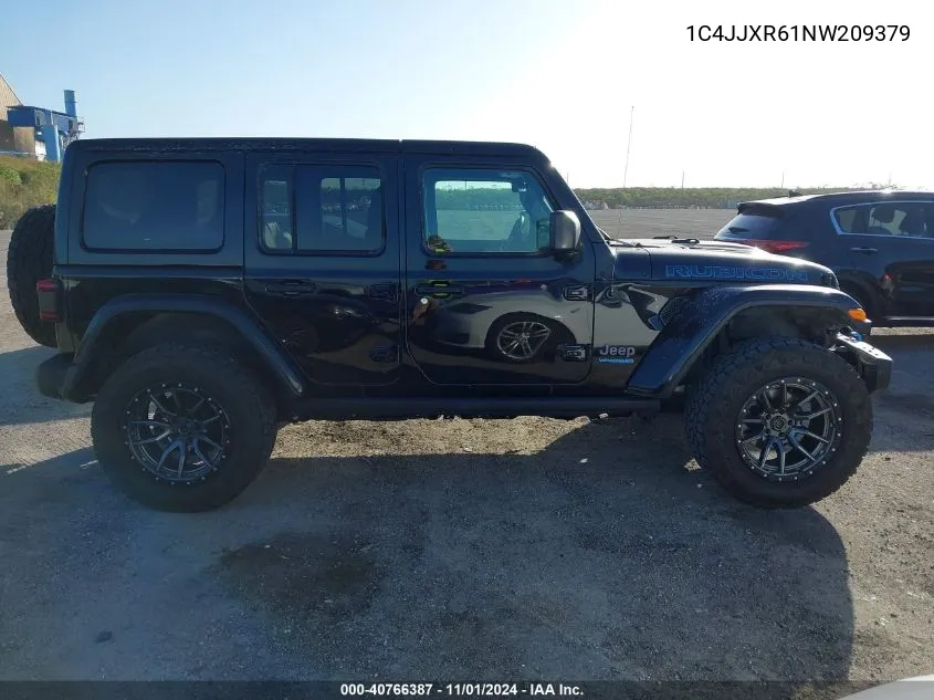 2022 Jeep Wrangler 4Xe Unlimited Rubicon 4X4 VIN: 1C4JJXR61NW209379 Lot: 40766387