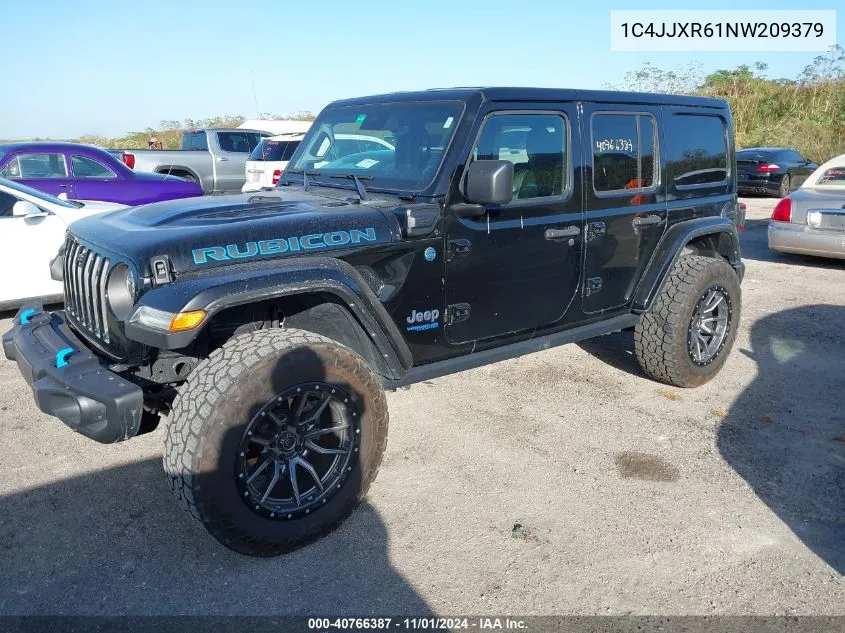 2022 Jeep Wrangler 4Xe Unlimited Rubicon 4X4 VIN: 1C4JJXR61NW209379 Lot: 40766387