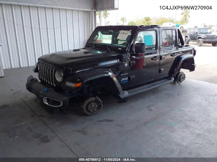 2022 Jeep Wrangler 4Xe Unlimited Sahara 4X4 VIN: 1C4JJXP69NW270904 Lot: 40786812