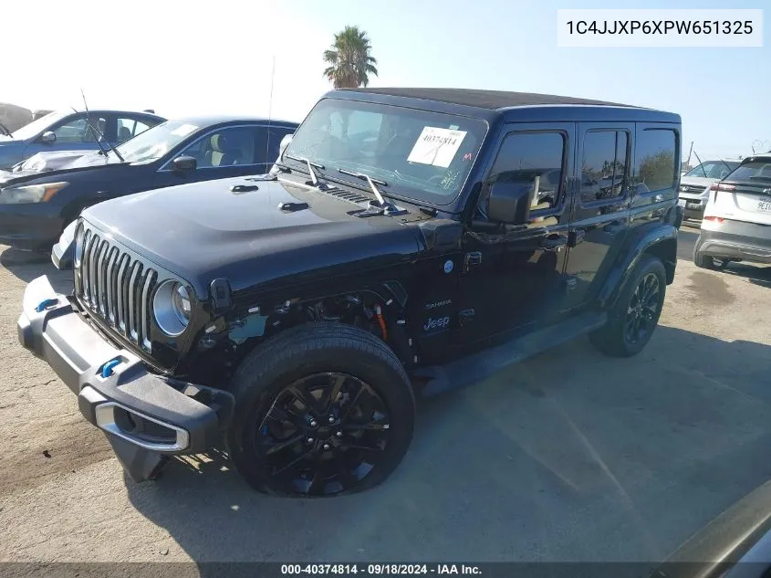 2023 Jeep Wrangler 4Xe Sahara 4X4 VIN: 1C4JJXP6XPW651325 Lot: 40374814