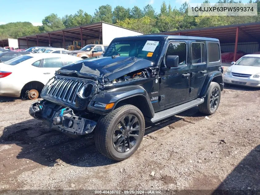 2023 Jeep Wrangler 4Xe Sahara 4X4 VIN: 1C4JJXP63PW599374 Lot: 40438702