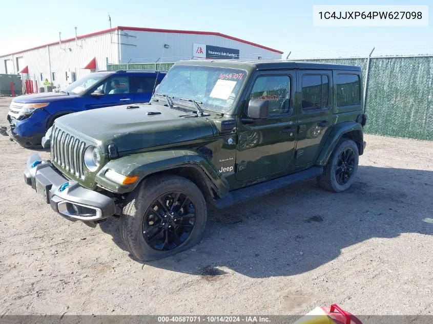 2023 Jeep Wrangler 4Xe Sahara 4X4 VIN: 1C4JJXP64PW627098 Lot: 40587071