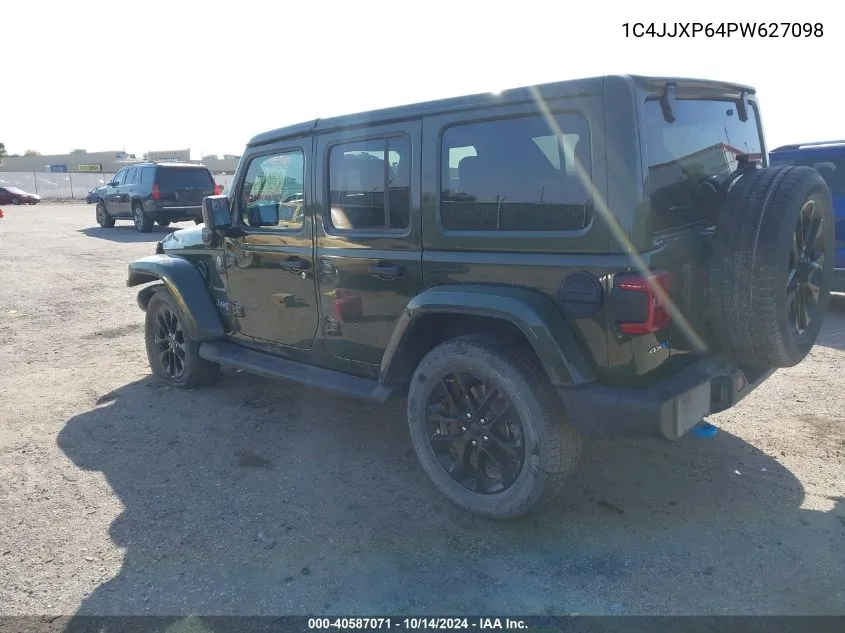 2023 Jeep Wrangler 4Xe Sahara 4X4 VIN: 1C4JJXP64PW627098 Lot: 40587071