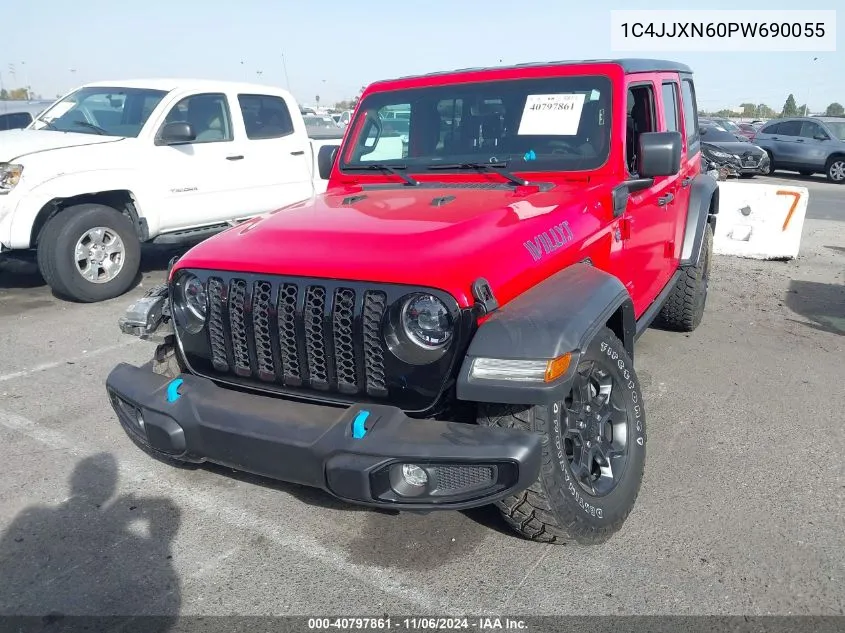 2023 Jeep Wrangler 4Xe 4X4 VIN: 1C4JJXN60PW690055 Lot: 40797861