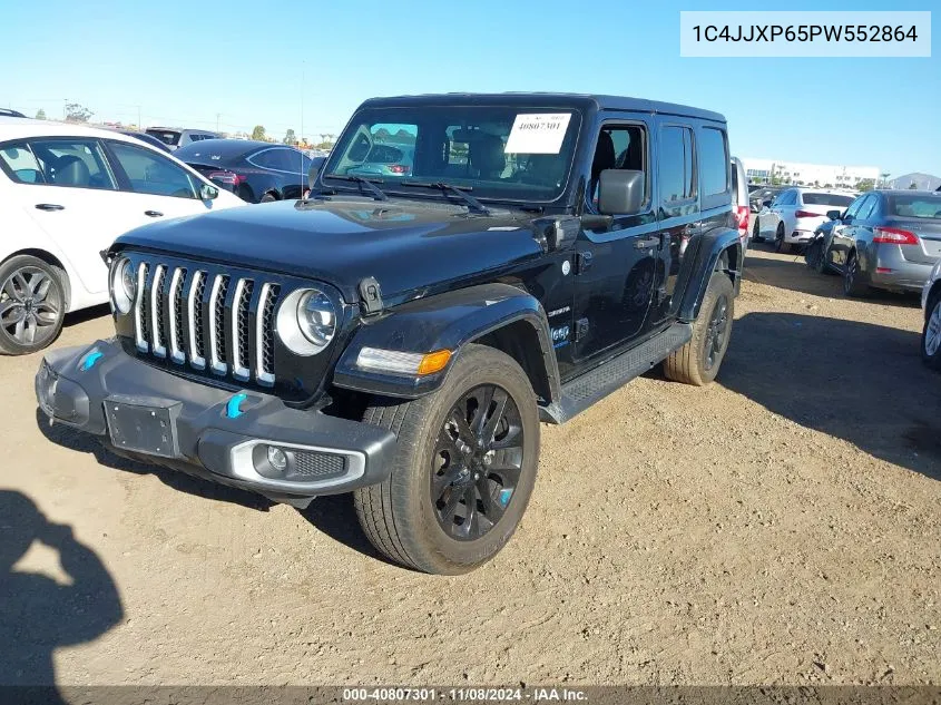 2023 Jeep Wrangler 4Xe Sahara 4X4 VIN: 1C4JJXP65PW552864 Lot: 40807301