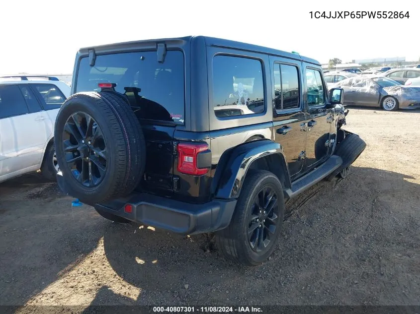 2023 Jeep Wrangler 4Xe Sahara 4X4 VIN: 1C4JJXP65PW552864 Lot: 40807301