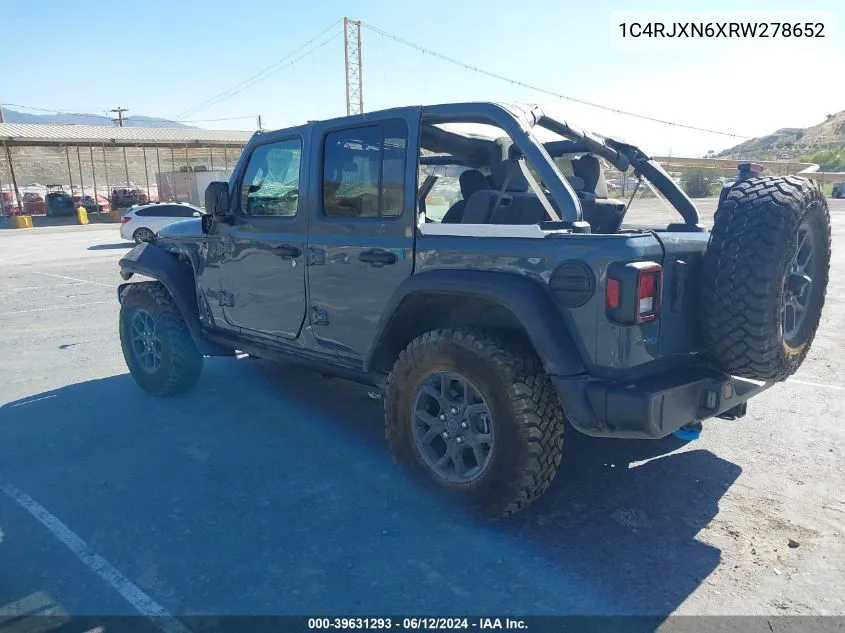 2024 Jeep Wrangler 4Xe Willys VIN: 1C4RJXN6XRW278652 Lot: 39631293