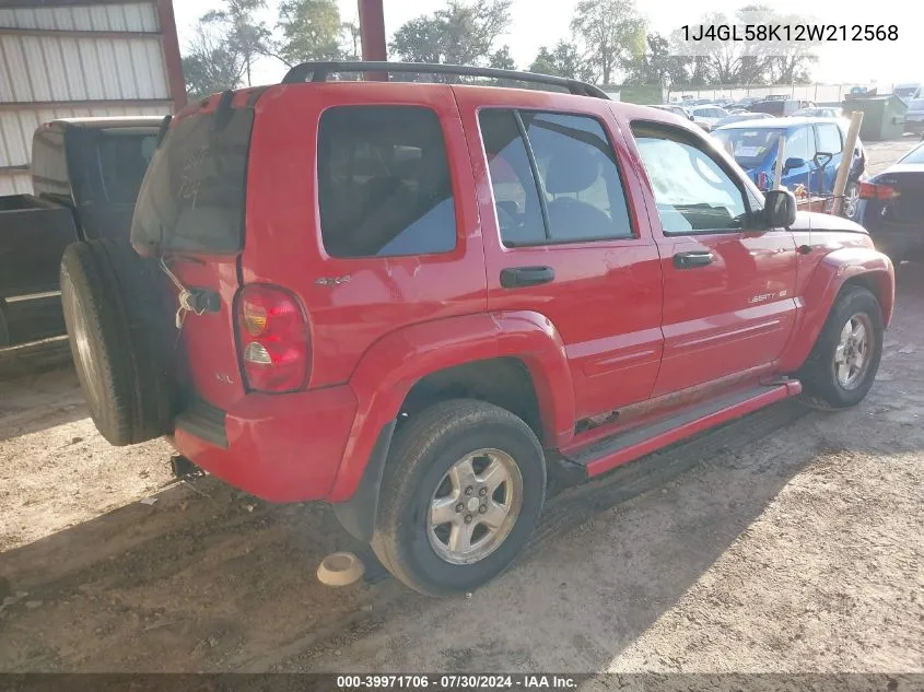 2002 Jeep Liberty Limited Edition VIN: 1J4GL58K12W212568 Lot: 40772729