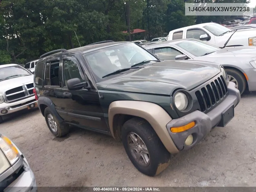 2003 Jeep Liberty Sport VIN: 1J4GK48KX3W597238 Lot: 40408374