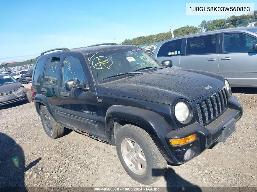 1J8GL58K03W560863 2003 Jeep Liberty Limited Edition