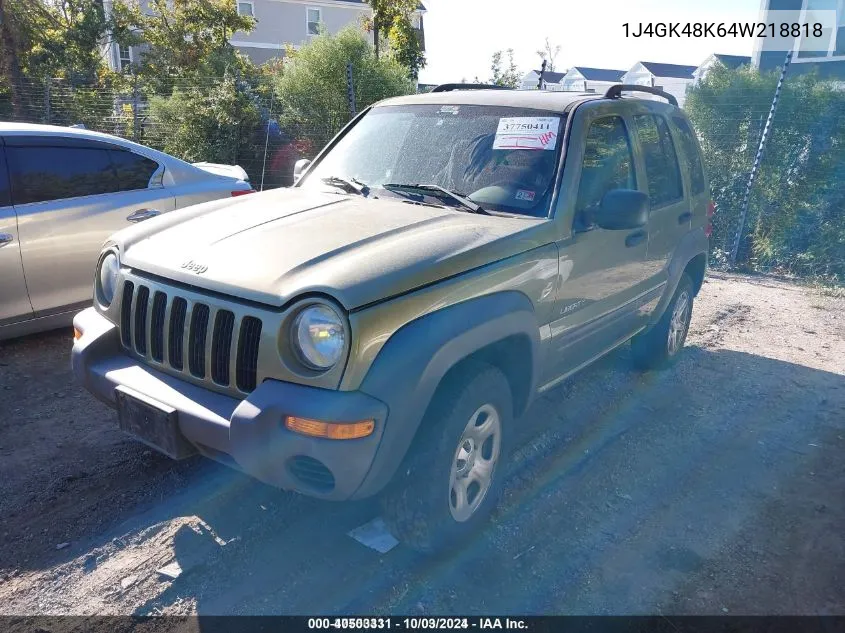 2004 Jeep Liberty Sport VIN: 1J4GK48K64W218818 Lot: 40503331