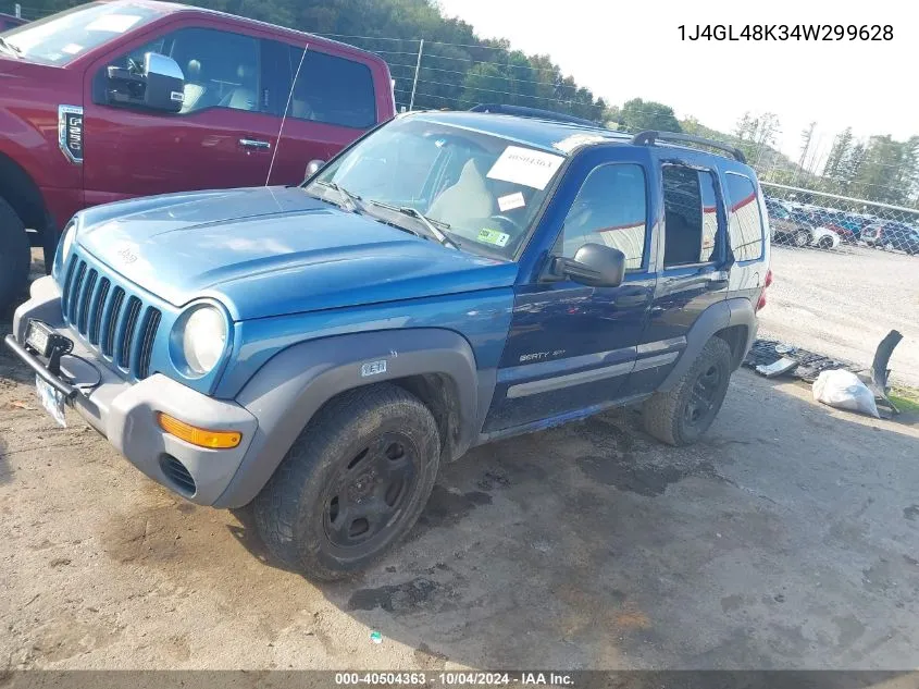 1J4GL48K34W299628 2004 Jeep Liberty Sport