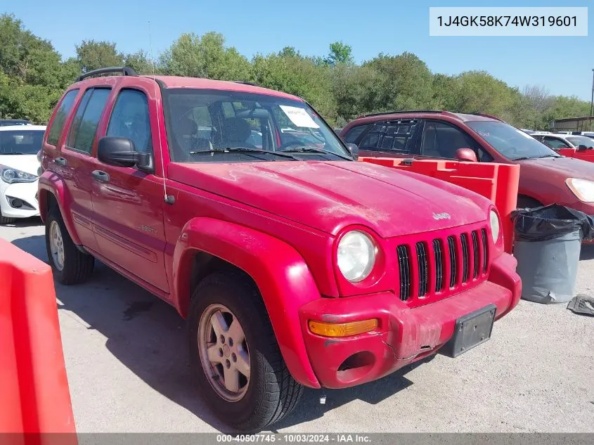 2004 Jeep Liberty Limited Edition VIN: 1J4GK58K74W319601 Lot: 40507745