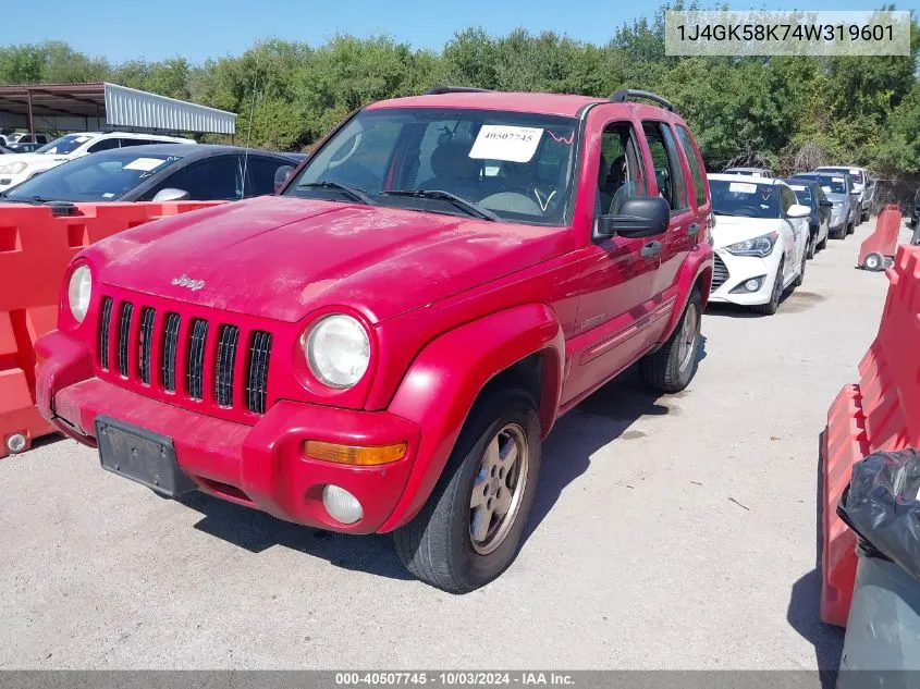 2004 Jeep Liberty Limited Edition VIN: 1J4GK58K74W319601 Lot: 40507745