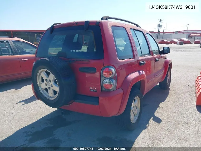 2004 Jeep Liberty Limited Edition VIN: 1J4GK58K74W319601 Lot: 40507745