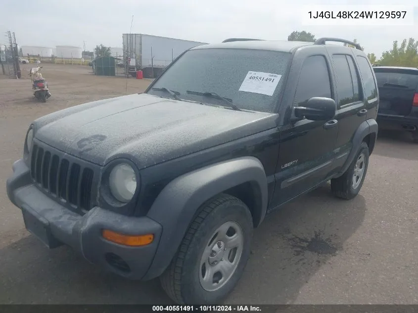 2004 Jeep Liberty Sport VIN: 1J4GL48K24W129597 Lot: 40551491