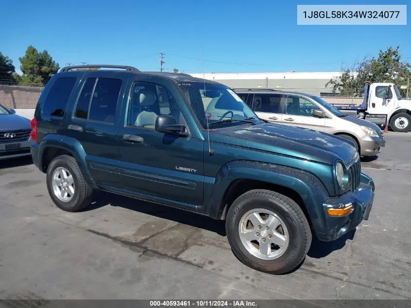 2004 Jeep Liberty Limited Edition VIN: 1J8GL58K34W324077 Lot: 40593461