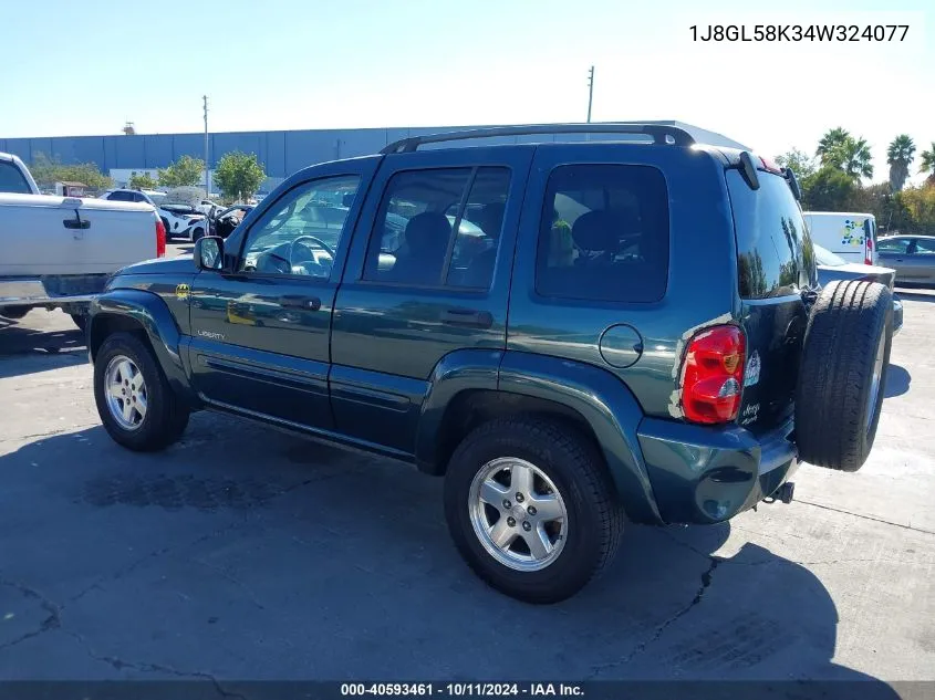 2004 Jeep Liberty Limited Edition VIN: 1J8GL58K34W324077 Lot: 40593461