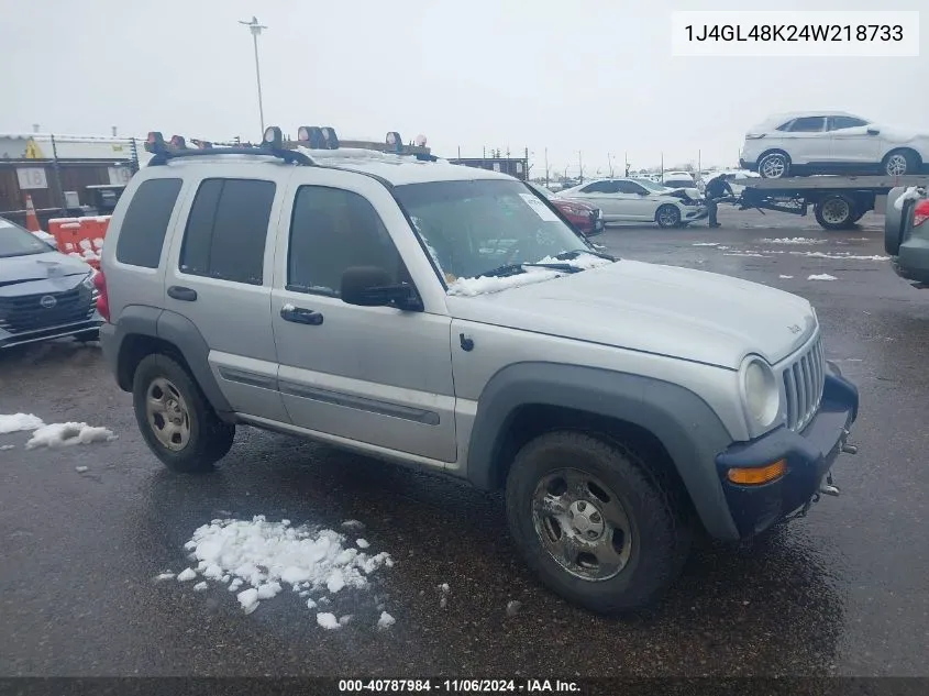 2004 Jeep Liberty Sport VIN: 1J4GL48K24W218733 Lot: 40787984