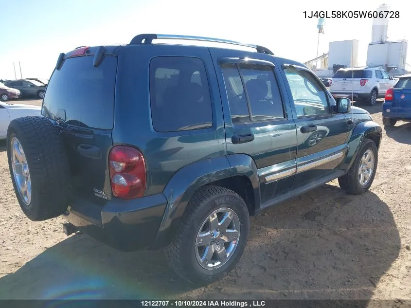 2005 Jeep Liberty Limited VIN: 1J4GL58K05W606728 Lot: 12122707