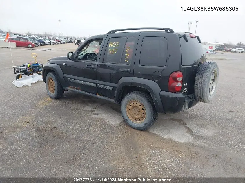 2005 Jeep Liberty Renegade VIN: 1J4GL38K35W686305 Lot: 20177776