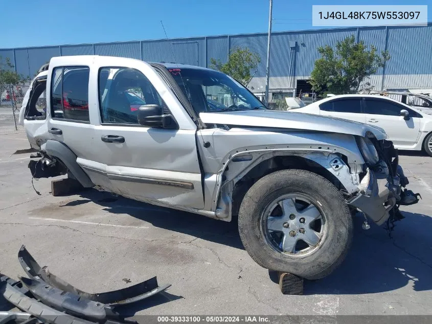 2005 Jeep Liberty Sport VIN: 1J4GL48K75W553097 Lot: 39333100