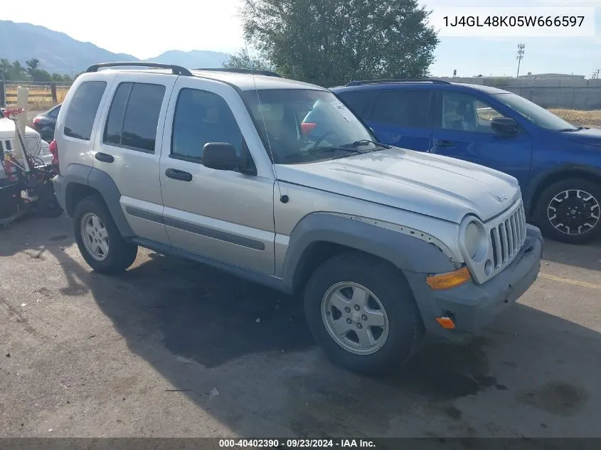 1J4GL48K05W666597 2005 Jeep Liberty Sport