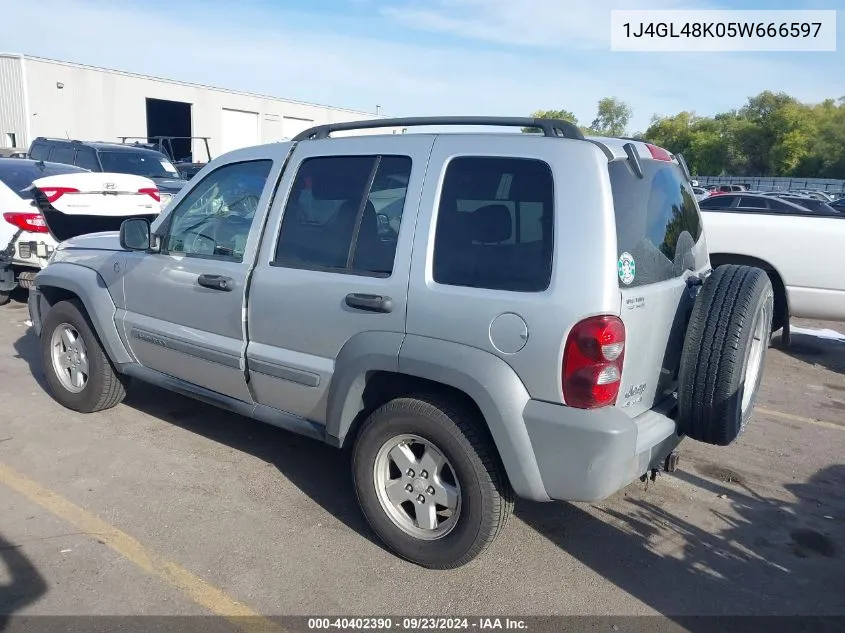 1J4GL48K05W666597 2005 Jeep Liberty Sport