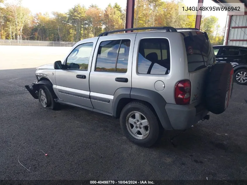 2005 Jeep Liberty Sport VIN: 1J4GL48K95W696942 Lot: 40498770