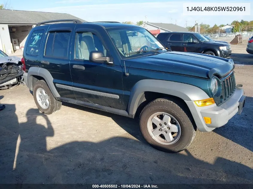 1J4GL48K05W520961 2005 Jeep Liberty Sport