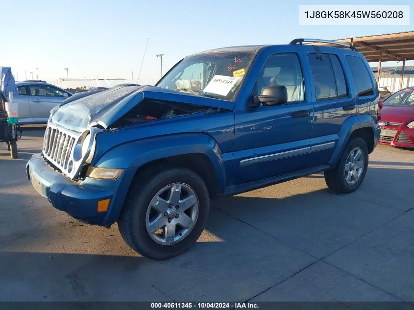 2005 Jeep Liberty Limited Edition VIN: 1J8GK58K45W560208 Lot: 40511345