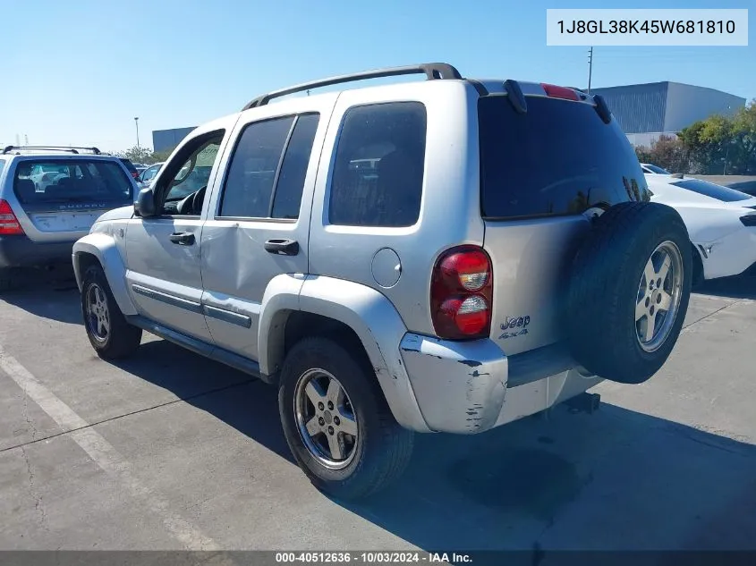 2005 Jeep Liberty Renegade VIN: 1J8GL38K45W681810 Lot: 40512636