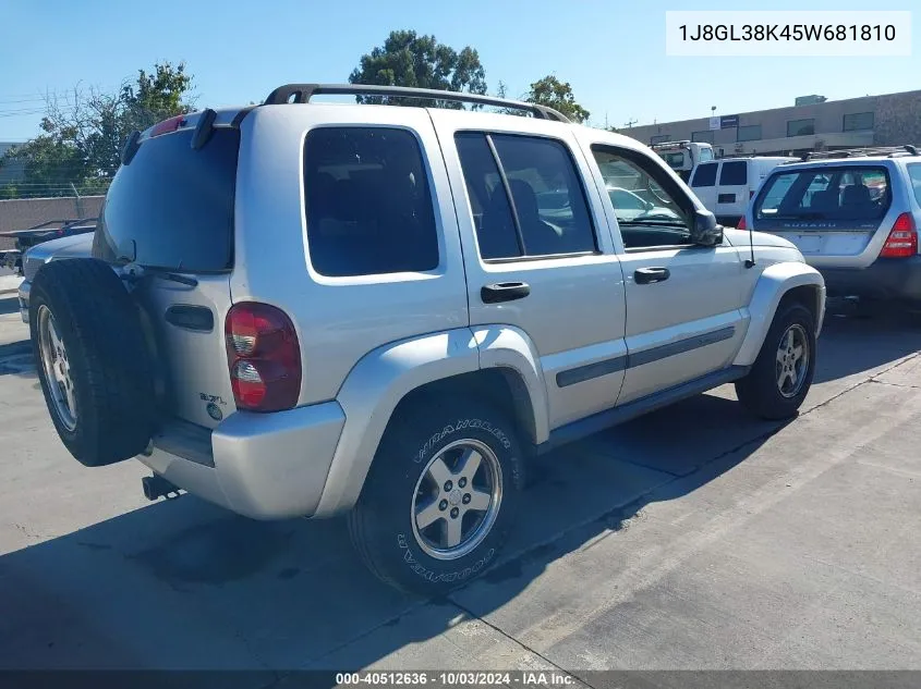 2005 Jeep Liberty Renegade VIN: 1J8GL38K45W681810 Lot: 40512636