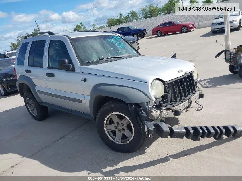 2005 Jeep Liberty Sport VIN: 1J4GK48K05W654291 Lot: 40513333