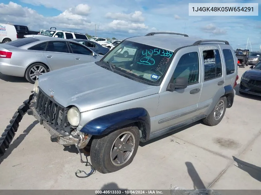 2005 Jeep Liberty Sport VIN: 1J4GK48K05W654291 Lot: 40513333