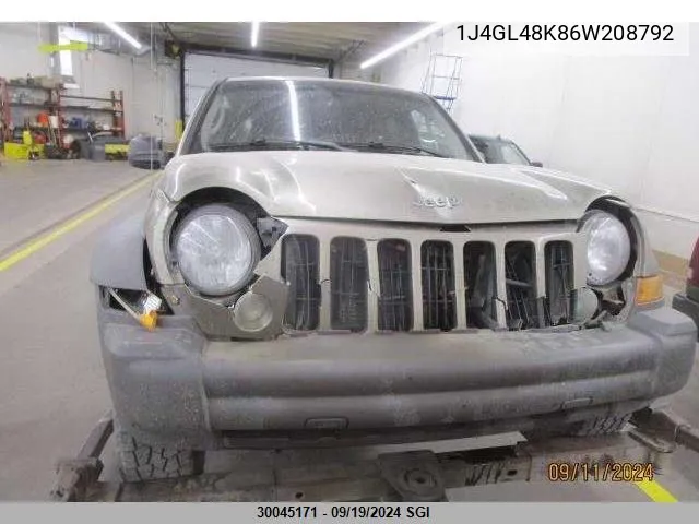 1J4GL48K86W208792 2006 Jeep Liberty Sport