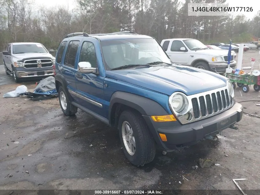 2006 Jeep Liberty Sport VIN: 1J4GL48K16W177126 Lot: 38915607