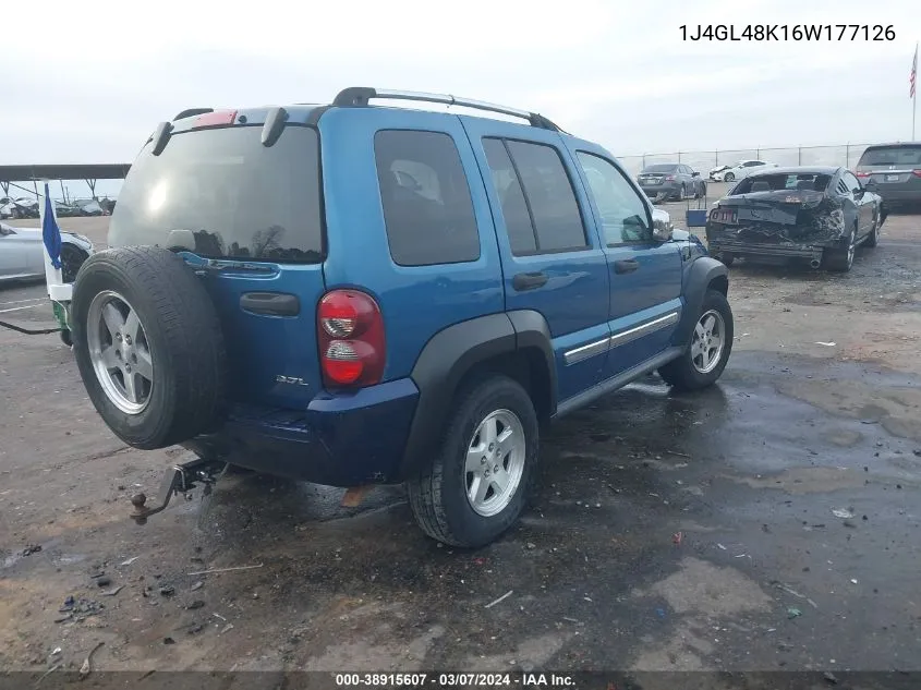 2006 Jeep Liberty Sport VIN: 1J4GL48K16W177126 Lot: 38915607