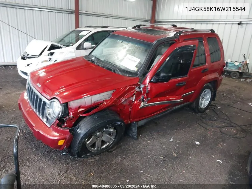 2006 Jeep Liberty Limited Edition VIN: 1J4GK58K16W215544 Lot: 40400005