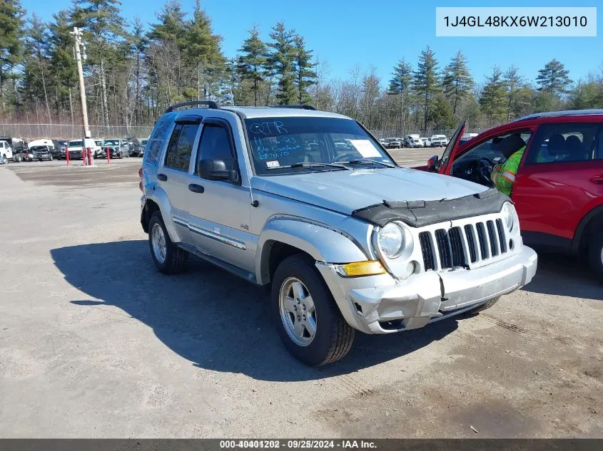 2006 Jeep Liberty Sport VIN: 1J4GL48KX6W213010 Lot: 40401202