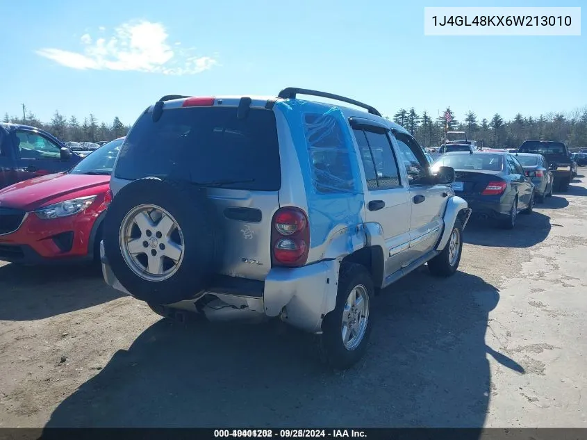 2006 Jeep Liberty Sport VIN: 1J4GL48KX6W213010 Lot: 40401202