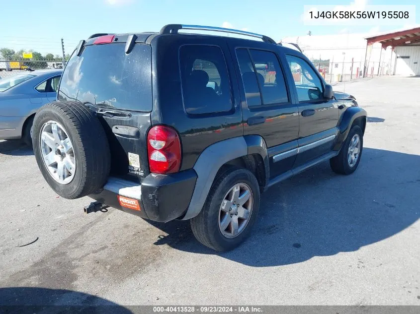 2006 Jeep Liberty Limited Edition VIN: 1J4GK58K56W195508 Lot: 40413528